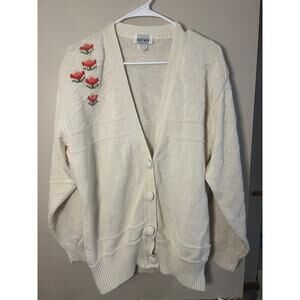 Vintage Embroidered Floral Cardigan